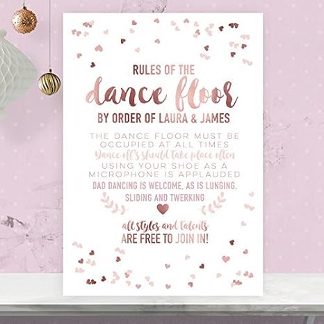 Amazon Com Personalized Rules Of The Dance Floor Wedding