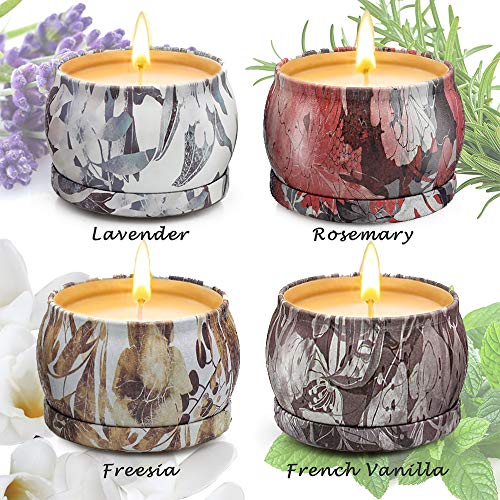 YINUO LIGHT Scented Candles Gifts Set for Women Aromatherapy Candles Stress Relief, Upgraded Large Tin of Soy Candle Scented Lavender Candle, Gifts for Women Birthday Gifts