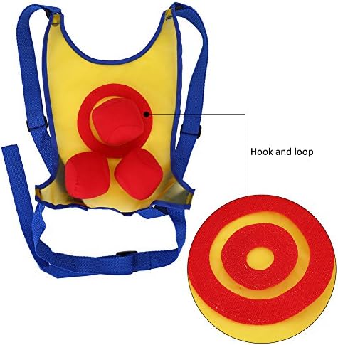 Catch and Toss Games Set Kids Dodgeball Games Set Catch Ball Sports Game Dodge Tag Vests + Balls Dodge Tag Sticky Toys Children Kids Interactive Sports Toys