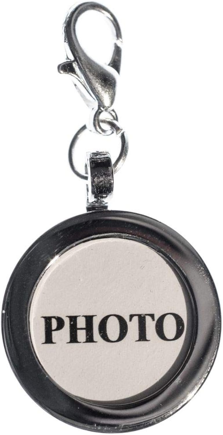 Miniblings Photo Charm Pendant Bracelet Wristlet Image Personalized DIY Silver Plated, 18mm