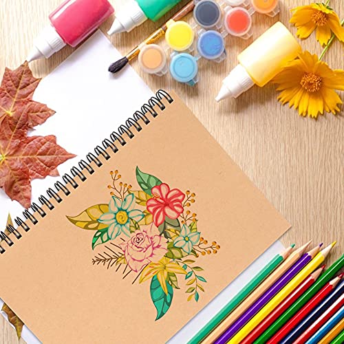 HAKACC A5 Spirale Notizblock, 4 Stück Klein Notizbuch 80 Blatt Notizheft Skizzenblock Journal Tagebuch Schreibblock Zeichenblock