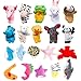 20pcs Story Toys Finger Puppets for Kids Toddlers Cartoon Animal Soft Velvet Dolls Props