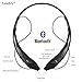 LeadTry Stereo In-ear Noise Cancelling Wireless Headset with Microphone for Apple, IPhone, IPad, Samsung and Sony, Black