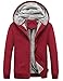 Yeokou Men's Winter Thicken Fleece Sherpa Lined Zipper Hoodie Sweatshirt Jacket