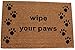 BIRDROCK HOME Wipe Your Paws Coir Doormat - Natural Fibers Outdoor Mat - Decorative Dog Design for Entryway, Porch, Patio, Garage - Keeps Floors Clean - Durable Front Door Mat for Home - 18x30 Inch
