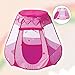POCO DIVO Fairy Vase Tent Princess Playhouse Pink Playpen Girls Ball Pit Kids Pop-up Hexagon Mesh Play Tent