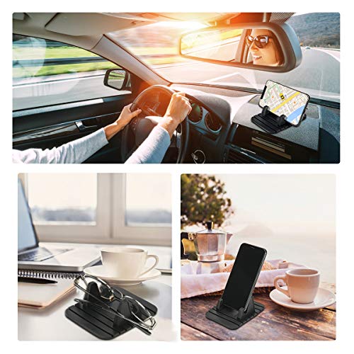 Car Silicone Dash Pad Mat, Universal Dashboard & Desktop Holder for Phones,Tablets, Mp3&Mp4 Player,GPS Navigator by pipigo