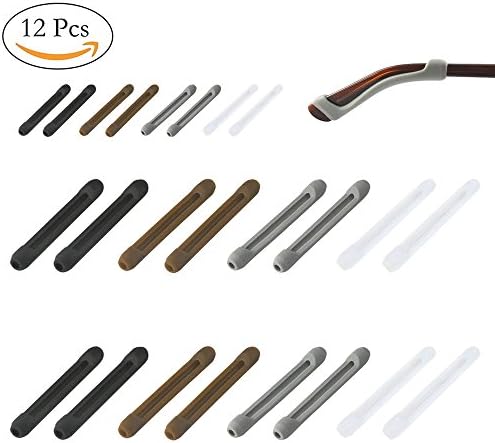 12 Pair Comfortable Soft Silicone Anti Slip Ear-hooks for Glasses Eyeglasses Sun Glasses