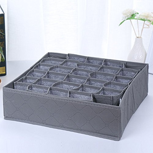 Hosaire Collapsible Drawer Divider 30 Grid Underwear Bra Socks Ties Divider Closet Container Storage Box Organizer