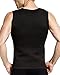 Roseate Men's Body Shaper Hot Sweat Workout Tank Top Slimming Neoprene Vest for Weight Loss Tummy Fat Burner (Black w/Zipper, Small)