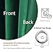 SINGINGLORY Green Velvet Curtains 52 x 84 Inch, Blackout Thermal Insulated Grommet Window Curtain 2 Panels Set for Bedroom and Living Room (W52 xL84, Dark Green Emerald)