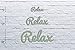 iCandy Products Inc Relax Distressed & Painted Cutout Vintage Ready to Hang Wall Monogram Home Decor (Plastic), (Sage Green), (7 Inch Tall)