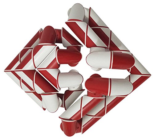 Novelty Magic Snake Puzzle Cube Toys Fidget Brain Teaser Puzzles Grow Toy for Anxiety Twisty Ruler Gift Red 24