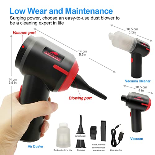 JOINT STARS Air Duster,40000 RPM Compressed Air Duster, 5000mAh