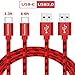 USB Type C Cable,Transontech USB C to USB 3.0 High-Speed Date Charging Cable (2Pack - 3.3ft/6.6ft) Nylon for Samsung Galaxy Note 8 S8 plus,Pixel XL,LG G6 V20,Nexus 6P, Nintendo Switch More - Red