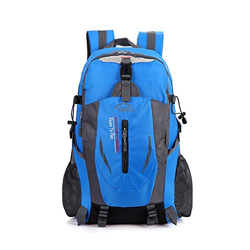 Lightweight Travel Hiking Backpack Waterproof Outdoor Camping Hiking Daypack 40L Sport Backpack for Men Women Blue