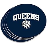 Queens University of Charlotte Primary Logo Novelty Coaster Set
