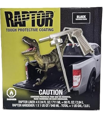 UPOL Raptor Black Bed Liner & Texture Coating, 4 Liters NewF