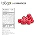 Tsogo Premium Whole Fruit Raspberry Powder, 102g 48 Servings of Premium Quality 100% Whole Freeze-Dried Raspberry Fruit Powder - No Added Flavors, Fillers or Sugars