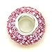 Sterling Silver Pink Crystal Ball Bead Charm