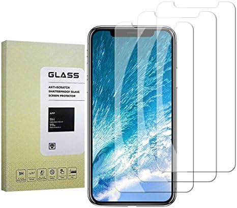(3-Pack)iPhone X Screen Protector Glass, iPhone X, Tempered Glass Screen Protector for Apple iPhone X, 2017