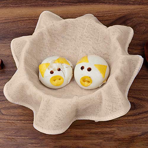 Non Stick Cotton Steamer Liners Gauze Drawer Steamer Mat Pad Steamed Buns Dumplings Bread Baking Pastry Dim Sum Steamer Cloth - Thumbnail 2
