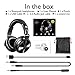 Bluetooth Over Ear Headphones, OneOdio Wireless/Wired 30 Hrs Stereo Bluetooth Headsets w/Extended Mic, Foldable Headset with Deep Bass, 50mm Neodymium Drivers for PC/Phone - Studio Wireless(Y80B)