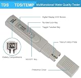 Flintronic TDS Meter 2-in-1 Water Tester, Temp/EC, 2% Accuracy, ABS Beige view 4