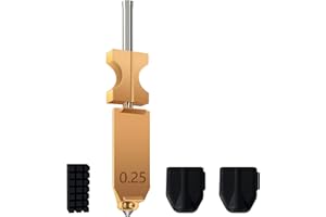 HYSIPRUI for FLASHFORGE AD5X Upgraded 0.25mm Hotend Nozzle 3D Printer Assembled Extruder Kits- All Metal Hot End/Printhead Replacement with Detachable Nozzle, Extra 2PCS Silicone Socks+ 1PC Nozzle Brush