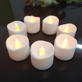 Jialine LED Tea Lights with Timer 12 Pack Warm Yellow Flicker 18 Hour Cycle view 2
