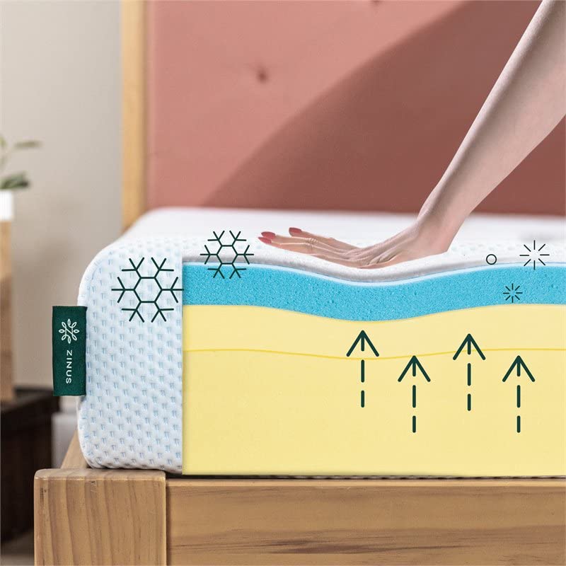 ZINUS 10 Inch Green Tea Cooling Gel Memory Foam Mattress / Cooling Gel