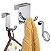 iDesign Axis Over The Cabinet Hook for Dish Towel and Oven Mits, Chrome