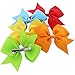 3.5 inches Baby Girls Pinwheel Ribbon Hair Bows With Alligator Clips For Teens Kids Children 40 colors