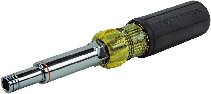 Klein Tools Nut Driver, 6-in-1 Multi NutDriver Set, Heavy Duty Hollow Shaft Six Point Hex Sizes 32800: Home Improvement