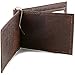 Alpine Swiss Mens Deluxe Leather Money Clip Spring Front Pocket Wallet Brown