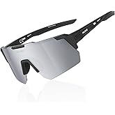 HNJOKE Sports Polarized Sunglasses, UV 400 Protection Sun Glasses Women, Mens Glasses for Cycling Biking Running