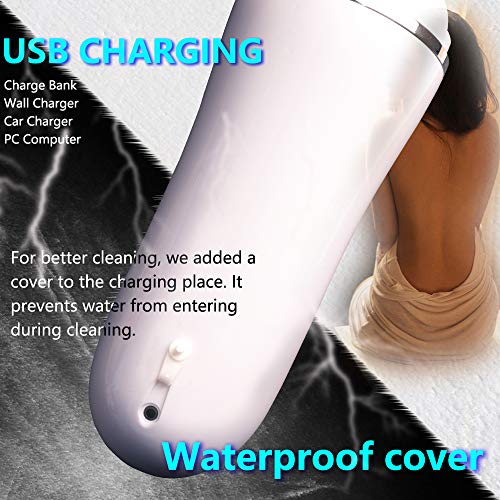 Male Masturbator Automatic Adults Sex Toys for Men Masturbation Cup, Penis Training Masturbator Electric with 5 Speeds & 5 Frequencies Thrusting and Vibration simulation 3D Realistic Vagina USB Charge