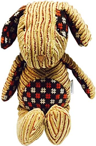 Nandog Pet Gear BF-16-T Tan Nandog My BFF Knitted Corduroy Rabbit Toy, Beige