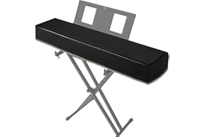 TOYOGET 88 Key Piano Keyboard Cover,Black Leather Luxury Soft Digital Piano Dust Cover,Electronic Keyboard Waterproof Dustproof Protective Piano Covers Fits for Most 88 Keys