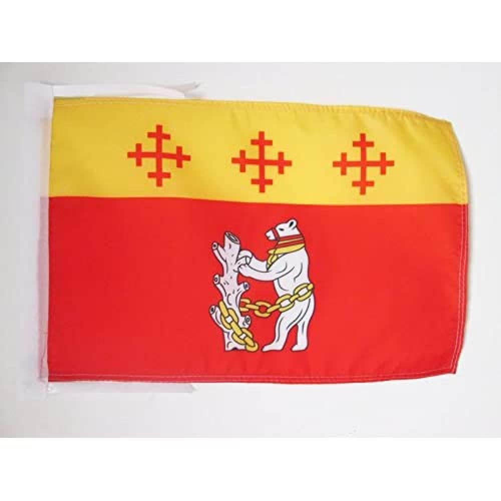 AZ FLAG - Warwickshire county Flag - 18'' x 12'' - 100% Polyester County of Warks. - England Small Banner with Two Cords - Fade Resistant - Vivid Colors - 18x12 in - 45x30 Cm — image 1