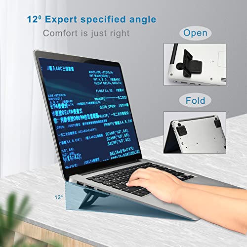 Portable Laptop Stand for Desk, Hide Keyboard Riser, Ergonomic Design