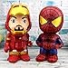Superhero Piggy Money Box Spider-Man Batman Iron Man Captain America Coin Bank for Kids Children Birthday with Box (Spider-Man)