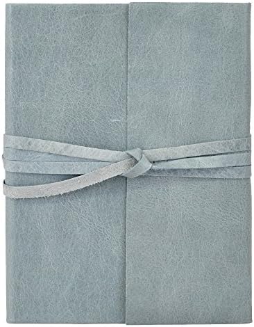 Islander Soft Leather 5 x 7 Journal in Sky Blue Features Wrap Closure - Handmade in the U.S.A.
