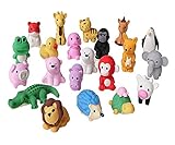 Hulless 30 pcs Mini Animals Erasers, Non-toxic Novelty Erasers Toys Best for Kids Fun Games and Collection.