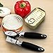 Can Openers C.Life Portable Manual Can Opener Heavy Duty Stainless Steel Bottle Openers (Safety, Sharp, Smooth Edge, Built-In, Side Cut, Easy Turn, Ergonomic Handle) for Kitchen Dinning Utensils-Black