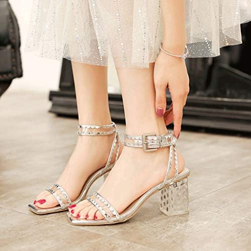 ファッションオープントウハイヒールフェアリースタイルクリスタル透明ローマの靴学生セクシーコンフォートチャンキーヒールサンダル7センチメートル Color Gold Size 36 B0m6f4v8 3 6円