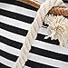 We We Summer Beach Bag Duffel Bags Waterproof Canvas Tote Hand Bag for Women Girls, Style 02, Stripe Black Large
