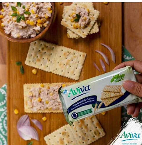 Aviva Soda Crackers Fine Herbs | 9 individual packs | 9.54 oz