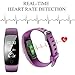 Aneken Fitness Tracker Activity Tracker with Heart Rate Monitor Bluetooth Smart Bracelet with Sleep Monitor Smart Watch for Android or iOS,iPhone,or Other Smartphone,Purple
