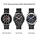 V-MORO Metal Black Strap Compatible with Galaxy Watch 46mm Bands/Gear S3 Frontier Band with Clips No Gaps Solid Stainless Steel Bracelet for Samsung Galaxy Watch 46mm R800/Gear S3 Smartwatch